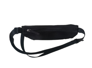 Vente en gros Nouveau sac banane 100% en polyester recyclé Sac de hanche noir stylisé Pochette de voyage avec fermeture à glissière Sacs de taille unisexe - Product Image 3