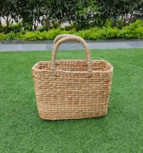 Bolsa de jacinto de agua ecológica de alta calidad con asas para compras, picnic, almacenamiento en el hogar y almacenamiento de organización hecho en Viet - Product Image 3