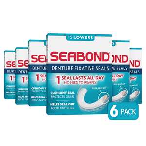 Fijador de Dentaduras Postizas Original Seabond, Sellador, 15 Pares Inferiores, Paquete de 6, Producto para el Cuidado de Dentaduras Postizas - Product Image 4