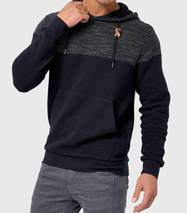 เสื้อมีฮู้ดสำหรับผู้ชายผ้าคอตตอนขนแกะสีพื้นสีแดงใส่สบายสีพื้นแบบสั่งทำได้สินค้าดีที่สุดในปากีสถาน - Product Image 4