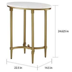 Table basse ronde en métal et marbre sur mesure avec un design moderne et simple, parfaite pour la chambre à coucher et le salon - Product Image 5