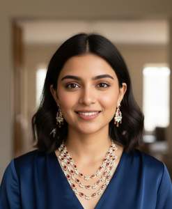 Wholesale Luxury Royal Gold Plated Necklace and Earrings <b>Set</b> with Ruby Cascade Stones for Women Bridal and Wedding Jewelry Use - Product Image 3