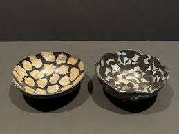 Corne antique salade servir et mélanger bol intérieur décor à la maison finition naturelle et décor coloré nouilles de riz vaisselle bols - Product Image 3