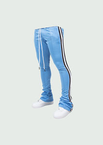Pantalones de correr apilados para hombre, pantalón de chándal Con parte inferior acampanada, bolsillos laterales, logotipo bordado personalizado, Polar informal - Product Image 2