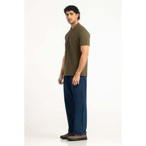 Polo Oxford Homme Coupe Droite Brodé Uni Manches Courtes Confort Estival Tricoté Haute Élasticité XL-6XL - Product Image 4