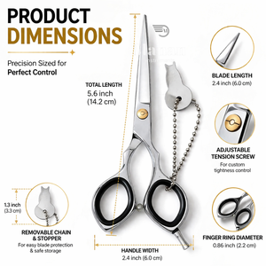 กรรไกรตัดผมมืออาชีพขนาด 6.5 นิ้ว สแตนเลสสตีล คมกริบ สำหรับร้านทำผม รับผลิตแบบ OEM - Product Image 4