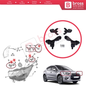 Support de fixation de phare BHL574, kit de réparation avec languettes, côté gauche et droit, pour C4 MK2 B7 NC 2009-2018, 4 MK1 NX 2010-2015, 6212H1 6212H0 - Product Image 5