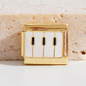 All'ingrosso 18k Charms italiano placcato oro alla rinfusa Non appannamento in acciaio inox luna italiano <span class=keywords><strong>Charm</strong></span> braccialetto di fascino - Product Image 5