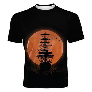 T-shirt personnalisé de haute qualité 100% coton 280gsm épais imprimé DTG T-shirt uni pour hommes T-shirts tricotés vierges - Product Image 1