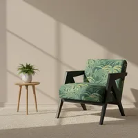 Fauteuil d'appoint en tissu personnalisé avec structure en bois massif, chaise de loisirs moderne pour salon, OEM ODM disponible
