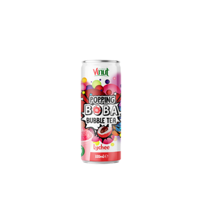 Lychee 330ml VINUT Popping Boba té negro de fruta fresca-OEM ODM personalizable precio al por mayor muestra gratis - Product Image 1
