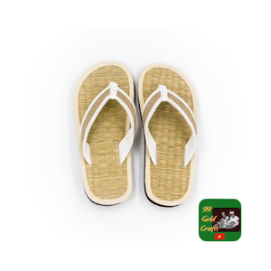 Pantoufles en jonc de mer du Vietnam faites à la main et écologiques pour la maison et les hôtels Pantoufles en jonc de mer naturel avec design tissé respirant - Product Image 2