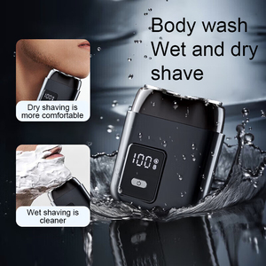 <span class=keywords><strong>Afeitadora</strong></span> rotativa eléctrica recargable para <span class=keywords><strong>hombre</strong></span> más vendida, multifuncional 2 en 1, barbas lavables a máquina, productos chinos calientes para el cuerpo - Product Image 4