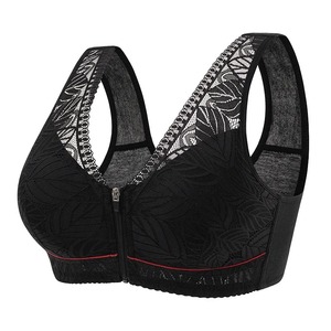 Sujetador Deportivo de Yoga para Mujer, Tallas S-6XL, Transpirable, con Copas de Algodón, Cierre Frontal con Cremallera, Top sin Aro, Talla Grande - Product Image 1