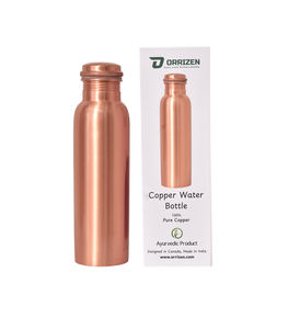 Antique Design Copper <b>Water</b> <b>Bottle</b> Handmade with Traditional Indian Craftsmanship Premium Quality Drinkware - Product Image 3