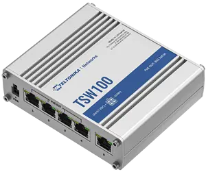 Teltonika TSW100 מסילת DIN מתג 5x10/100/1000 Mbps LAN יציאות Gigabit Ethernet מתג תמיכה כוח-מעל-Ethernet