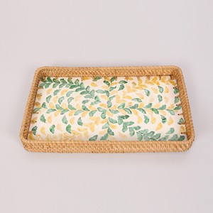 Bandeja de fruta de ratán ecológica, 3 uds., rectangular, multiusos, mezcla de ratán, madre de perla, bandeja para servir para el hogar, hecha en Vietnam - Product Image 4