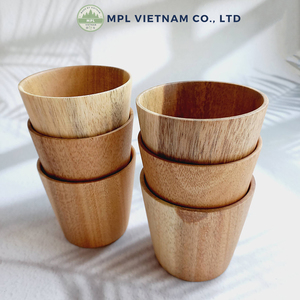 Tasse en bois d'acacia durable 180 ml, tasse à boire en bois naturel, écologique, durable, pour le café et le thé, pour la maison et les restaurants - Product Image 3