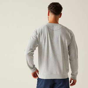 Sudadera de Felpa para Hombre, Cuello Redondo, Color Gris Pálido, 100% Algodón, Corte Regular, Ecológica, Diseño Deportivo, Nueva Colección 2026 - Product Image 2