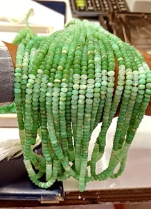 Cuentas de gema sueltas de crisoprasa natural, forma de cuentas, alta calidad, tono verde, lote de mayorista indio, gemas Mehrajudin, cuentas de terceros - Product Image 5