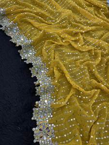 ชุดส่าหรีผ้าไหมเทียมสำหรับงานปาร์ตี้ลดราคา - Product Image 5