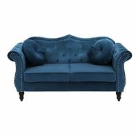 Venta al por mayor de sofá de dos plazas Chesterfield con tapicería de terciopelo de diseño clásico para el hogar o el hotel