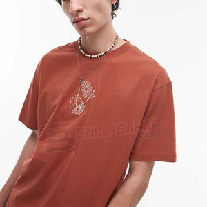 Camiseta de Manga Corta para Hombre, Secado Rápido, Transpirable, 230 g/m², Bordado Vintage, 100% Algodón, Lona Sólida de Alta Calidad - Product Image 2