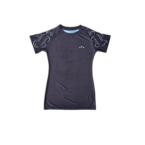 Ensemble de rashguards pour hommes de haute qualité personnalisés, respirants, 100% polyester, manches longues, 180g, motif uni, col en V, séchage rapide, OEM Rashg - Product Image 1