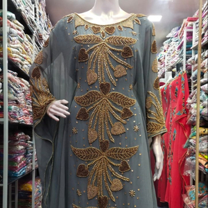 Caftán Marroquí, Hermoso Caftán de Colores, Caftán Tradicional Musulmán, Trabajo con Cuentas de Piedra, Trabajo a Mano, Nuevo Diseño Marroquí 2022 - Product Image 1