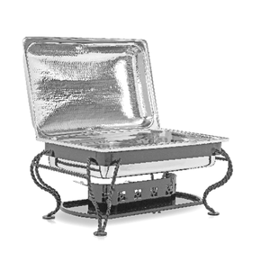 Venta de fábrica, juego de chafer de buffet eléctrico plateado para uso en restaurante, vajilla de calentamiento y sujeción para cenas de bodas - Product Image 6