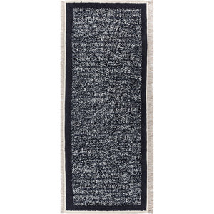 Alfombra de Lana Tejida Plana Gris Negra Atelier Adar-1010, Rectangular, Abstracta, Hecha a Mano, para el Hogar, Pasillo, Alfombra de Yute para la Sala - Product Image 1