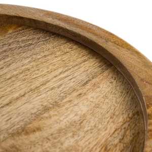 Mesa cilíndrica de mango con diseño recortado detallado y mesita de noche única para dormitorio, sala de estar y villas - Product Image 3