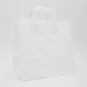 Borse in carta per pasticceria bianche 26+17x25cm - Product Image 2