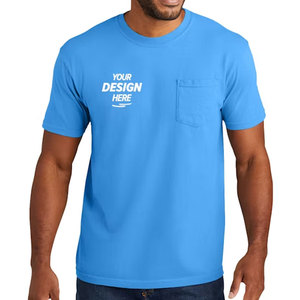 Nouvelle collection de t-shirts pour hommes à manches courtes avec poche et logo sur la poitrine, en coton mélangé de qualité supérieure, idéal pour le style streetwear estival. - Product Image 1