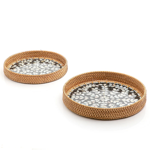 Premium Handwoven Oval Rattan <b>Tray</b> High Quality Elegant Design Perfect For Home Display Serving <b>Snacks</b> And Drinks - Product Image 5