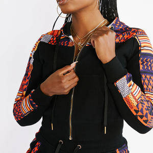 Ensemble de survêtement pour femmes, nouveau design, veste à capuche avec ourlet pointu et pantalon de jogging à taille découpée, 2 pièces - Product Image 3