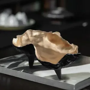 ชามเซรามิกดีไซน์เนอร์ งานศิลปะ หรูหรา สำหรับตกแต่งภายใน ใช้กับเครื่องล้างจานได้ สไตล์อเมริกัน สำหรับงานเลี้ยง ระดับไฮเอนด์ ชุบเคลือบ - Product Image 5