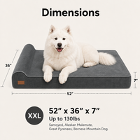 Meistverkauftes Umweltfreundliches Großes Hundebett Orthopädisches Luxus-Hundebett mit Schwammfüllung Samt Wintergebrauch für Katzen & Hunde
