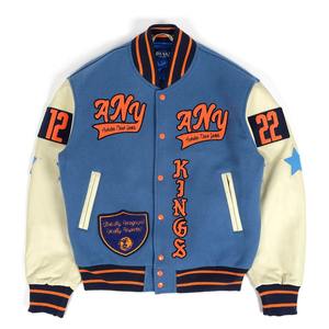 Recién llegado, chaqueta Varsity para hombre, diseño de lona Premium con logotipo personalizado, cuello levantado, talla grande, chaqueta Bomber de diferentes colores - Product Image 1