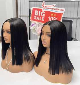 Pelucas de Cabello Humano Liso Natural con Encaje Transparente y Raya al Medio, Sin Caída ni Enredos, Gran Venta - Product Image 4