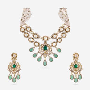 Collier de mariage Kundan élégant et éblouissant - Product Image 1