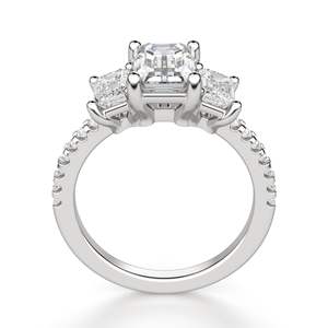 แหวนเพชรโมอิสอัญมณีสามเม็ดสำหรับงานหมั้นแหวนวันครบรอบของขวัญวันเกิดแหวนเจ้าสาว - Product Image 3