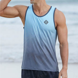 Camiseta de tirantes de entrenamiento con logotipo personalizado para hombre, cuello redondo, algodón/poliéster, tejido de punto transpirable, Material que absorbe el sudor, informal - Product Image 6