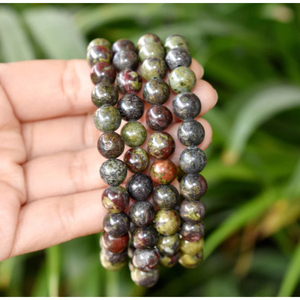 Ágata de piedra de sangre africana Natural de moda, cuentas redondas de 8mm, pulsera curativa de cristal, estilo Feng Shui, tema de Mascota, joyería de moda - Product Image 6