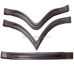 Canal vide toutes formes et tailles en cuir véritable noir Havana ou beige, bande de sourcil de cheval avec rembourrage doux et bouton-pression pour boucles - Product Image 3