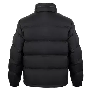 Men's Premium Quality Solid <b>Zip</b> <b>up</b> Oversize Puffer <b>Jacket</b> Winter Warm Custom Quilted Waterproof High Quality - Product Image 3