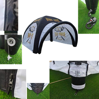 8x8x4 mètres quatre pieds tente dôme araignée gonflable tentes igloo noires avec logo Tente gonflable réparable 4 jambes événement