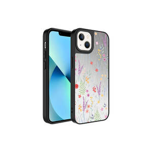 Funda de Silicona con Espejo Floral de Lujo Netzy para iPhone 13 Pro Max, Funda Protectora para Cámara con Acabado Brillante, Estilo INS - Product Image 1