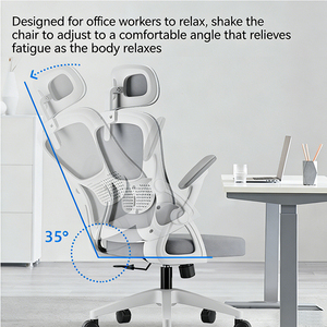 Sedia da Ufficio Ergonomica con Supporto Lombare, Girevole e Regolabile, <span class=keywords><strong>per</strong></span> Casa e Lavoro, Seduta Confortevole - Product Image 6
