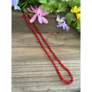 Collar de Perlas de Agua Dulce Étnicas con Cuentas de Coral Rojo Navajo y Plata de Ley, Cadena de 24 Pulgadas, Unisex, para Bodas y Regalos - Product Image 4